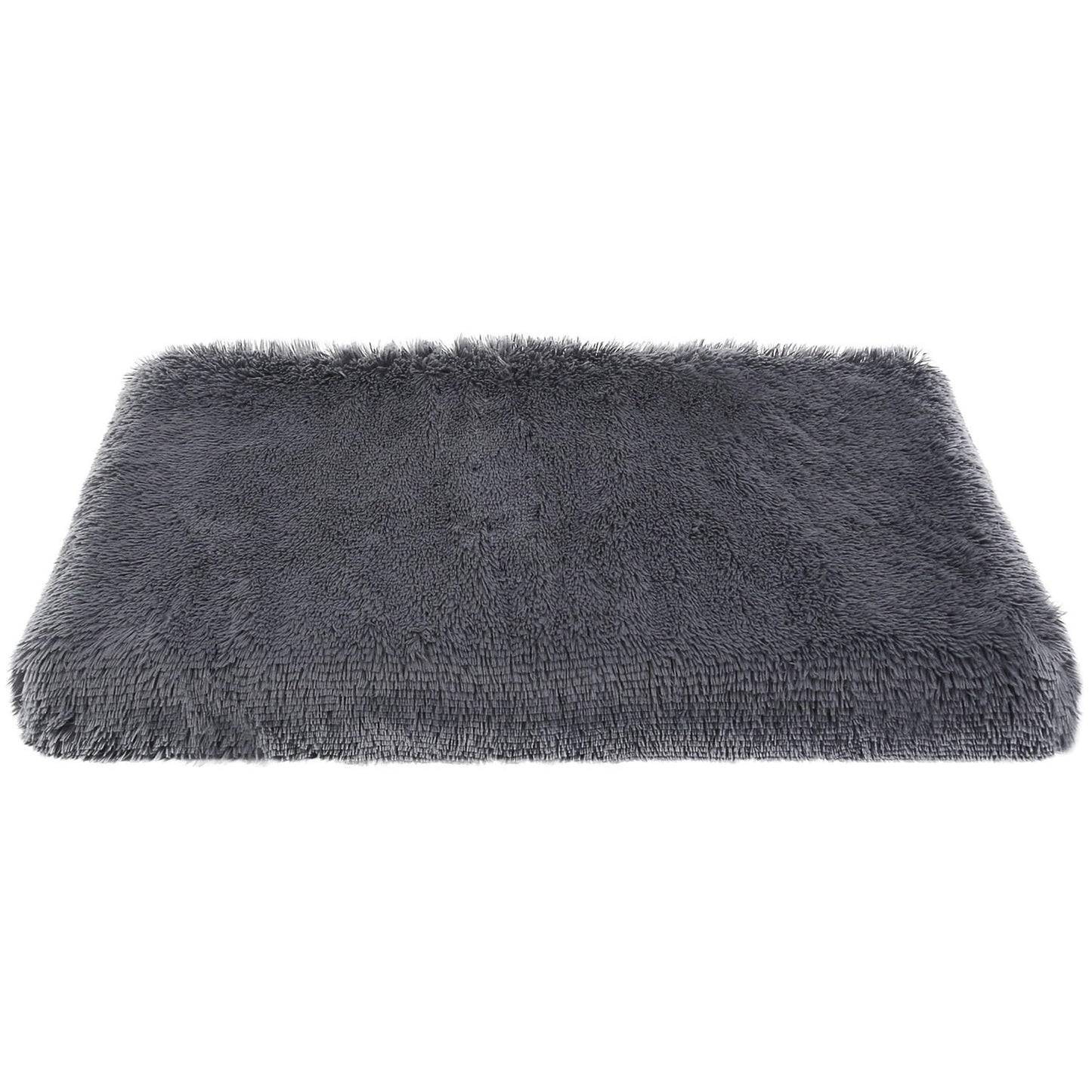 Dog Bed Soft Plush Cushion Cozy Warm Pet Crate Mat Dog Carpet Mattress with Long Plush for S/M Dogs
