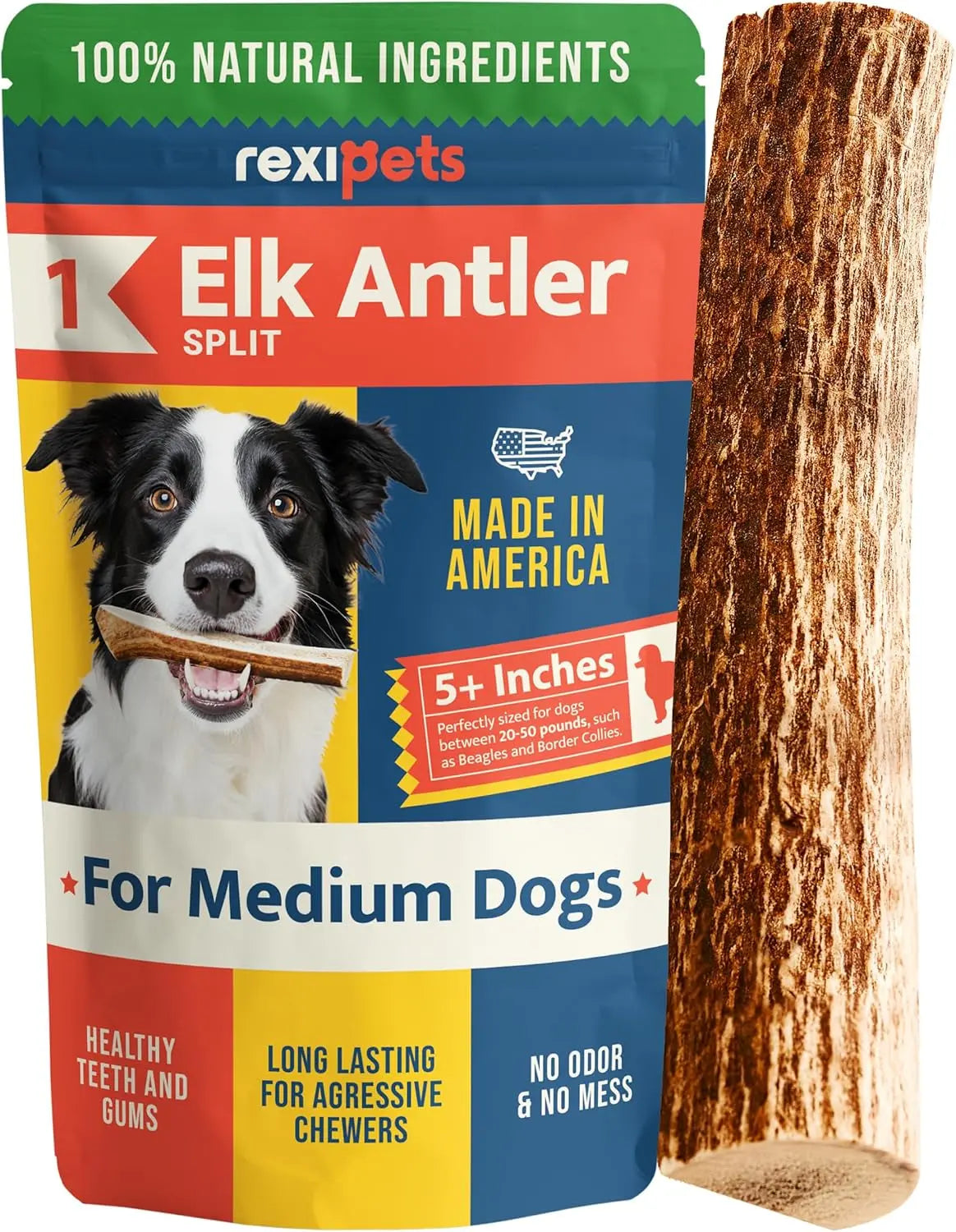 Split Elk Antlers for Dogs – Natural Long-Lasting Chew for Small & Medium Dogs