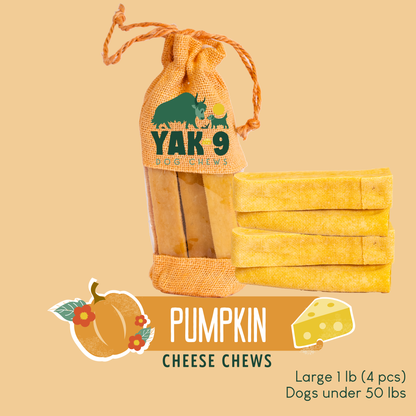 Pumpkin Cheese Chews for Dogs