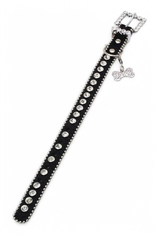 Ball Chain Crystal Dog Collar