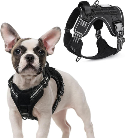 No Pull Tactical Dog Harness Molle Vest Adjustable Medium Large Dogs