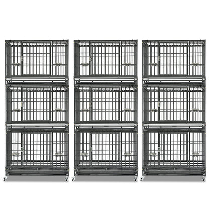 37" Stackable Heavy Duty Dog Crate 371D03