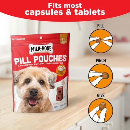 Pill Pouches Dog Treats, Real Chicken Flavor, 6 Ounce (Pack of 5)