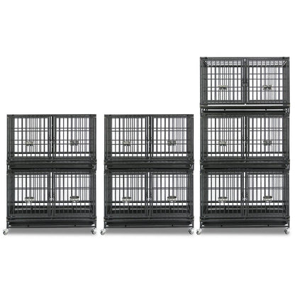 42" Stackable Dog Crate with Divider 43T (Standard Height)