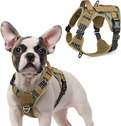 No Pull Tactical Dog Harness Molle Vest Adjustable Medium Large Dogs