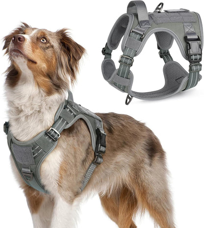 No Pull Tactical Dog Harness Molle Vest Adjustable Medium Large Dogs