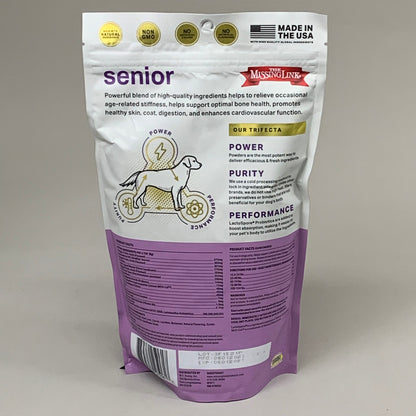ZA@ THE MISSING LINK (5 Pack) Ultimate Senior Health Formula Dog Supplement 1 lb Bag BB 06/25