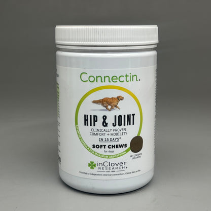 CONNECTIN (2 PACK) Hip & Joint Clinically Proven Comfort + Mobility Dog Supplement Soft Chews 08/25