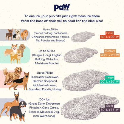 PupRug by Paw.com® Faux Fur Orthopedic Dog Bed - Curve Charcoal Grey