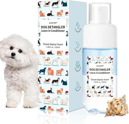Dog Detangler & Dematting Spray Leave-In Conditioner 3.38oz Jojoba Oil 2 Scent