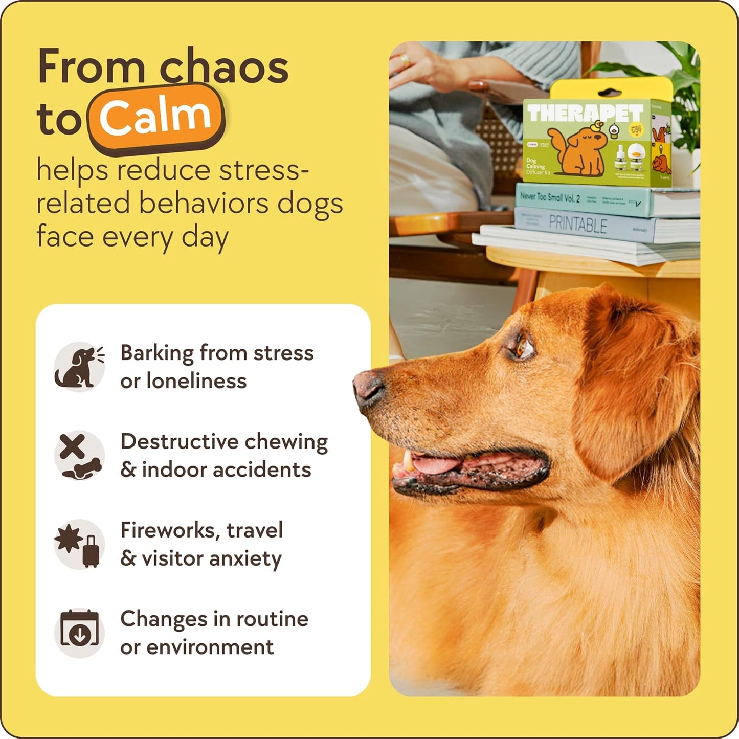 Dog Calming Diffuser Pheromone Anxiety Relief Barking Chewing 2 Pack