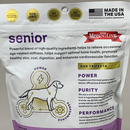 ZA@ THE MISSING LINK (5 Pack) Ultimate Senior Health Formula Dog Supplement 1 lb Bag BB 06/25