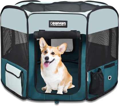 Pop Up Dog Playpen Portable Foldable Pet Exercise Pen Indoor Outdoor Puppy Travel