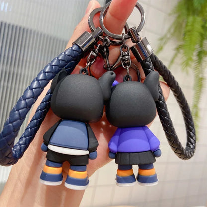 Cartoon French Dog Car Keychain Bulldog Accessories Personality Resin Solid Dog Student Couple Bag Cute Key Chain Pendant Gift