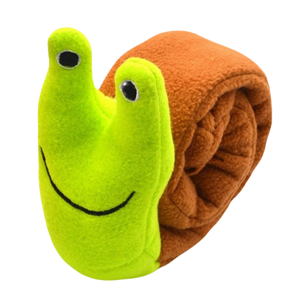Dog Puzzle Feeder Plush Snail – Interactive Squeaky Chew Toy for Puppies & Dogs