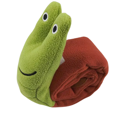 Dog Puzzle Feeder Plush Snail – Interactive Squeaky Chew Toy for Puppies & Dogs