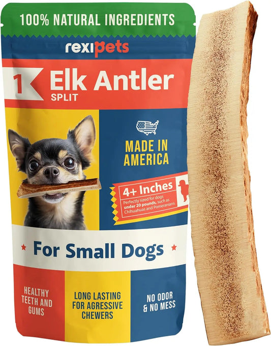 Split Elk Antlers for Dogs – Natural Long-Lasting Chew for Small & Medium Dogs