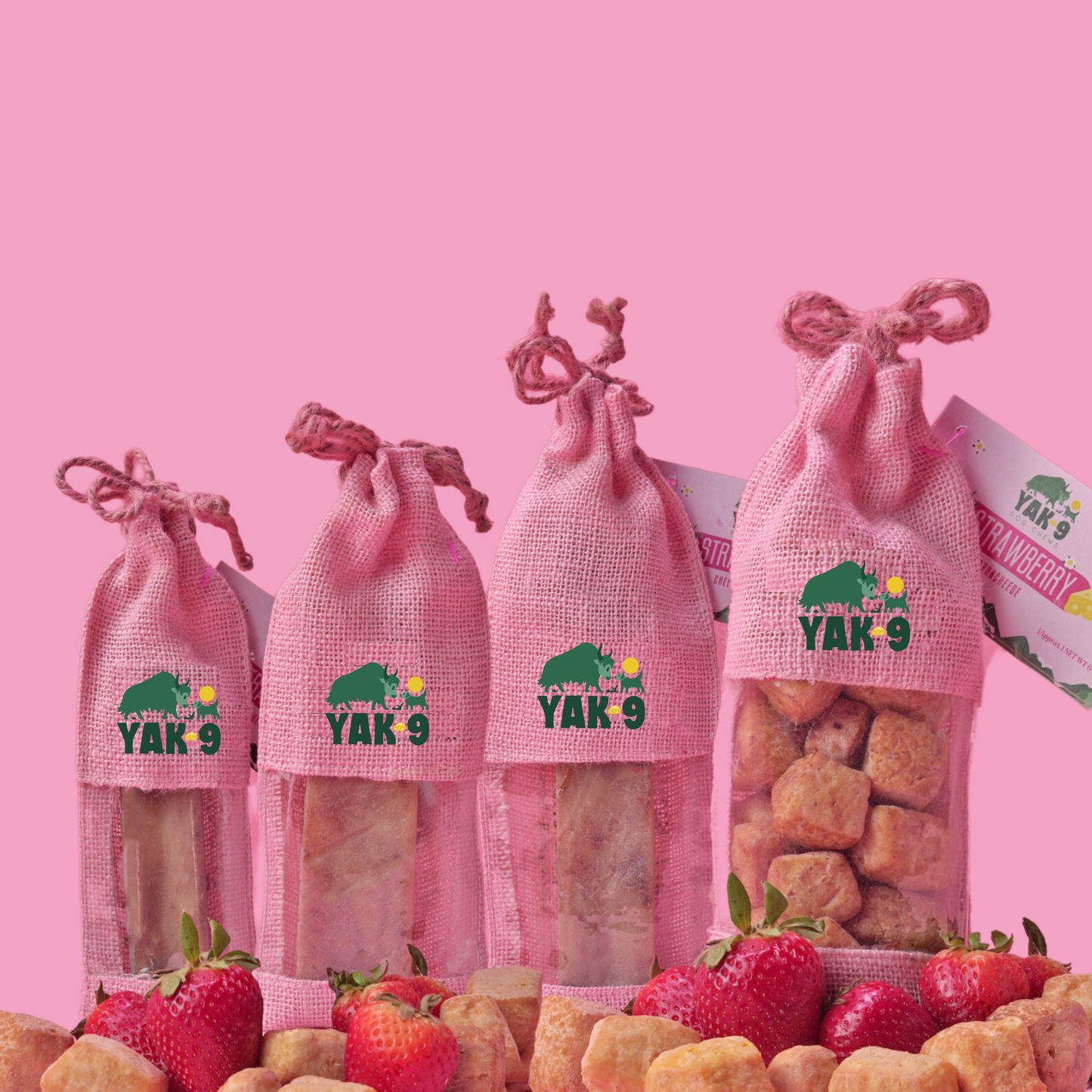 Strawberry Cheese Chews for Dogs