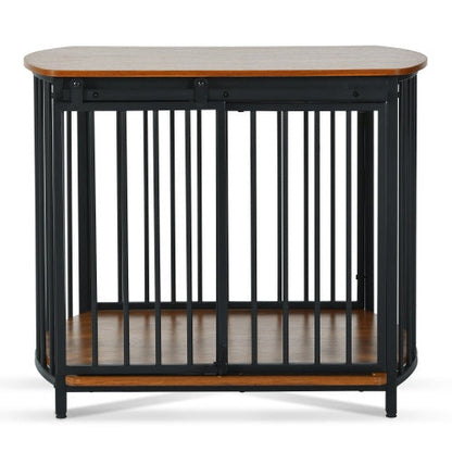 Furniture Style Dog Crate with Double Doors for Small and Medium Dogs