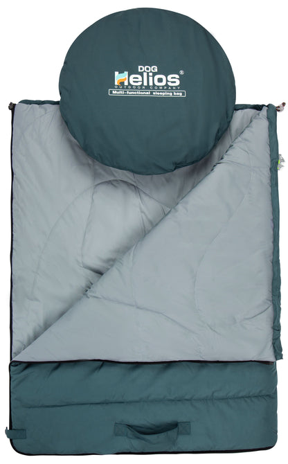 Dog Helios ® 'Switch-Back' 2-in-1 Convertable Travel Dog Mat and Rounded Camping Bed