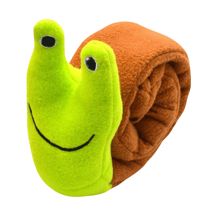Dog Puzzle Feeder Plush Toy – Interactive Snail Design