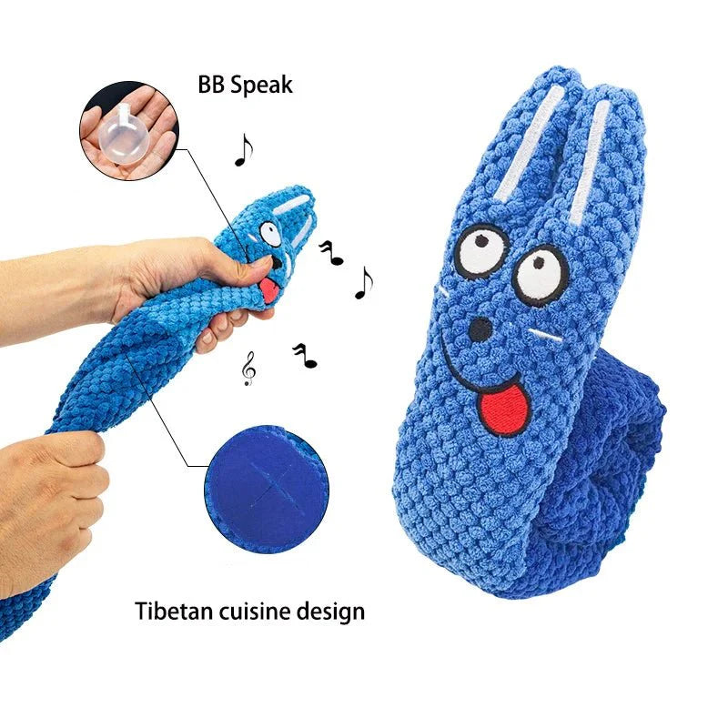 Dog Puzzle Feeder Plush Toy – Interactive Snail Design