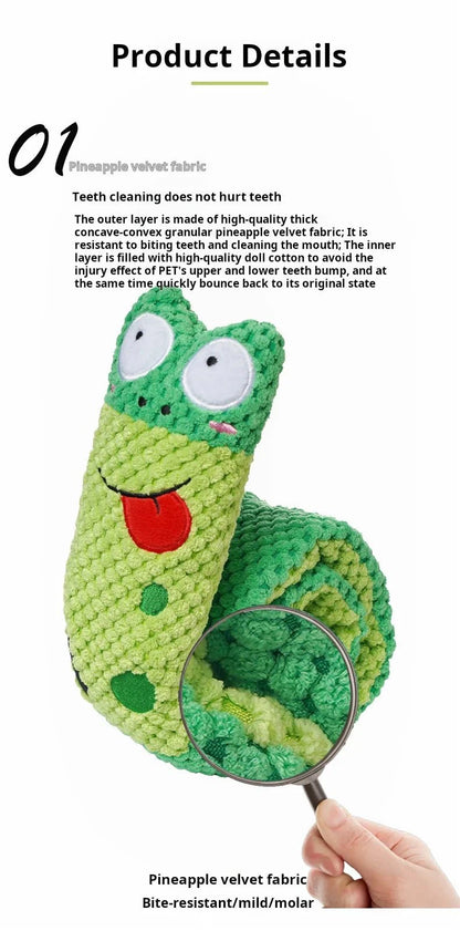 Dog Puzzle Feeder Plush Toy – Interactive Snail Design