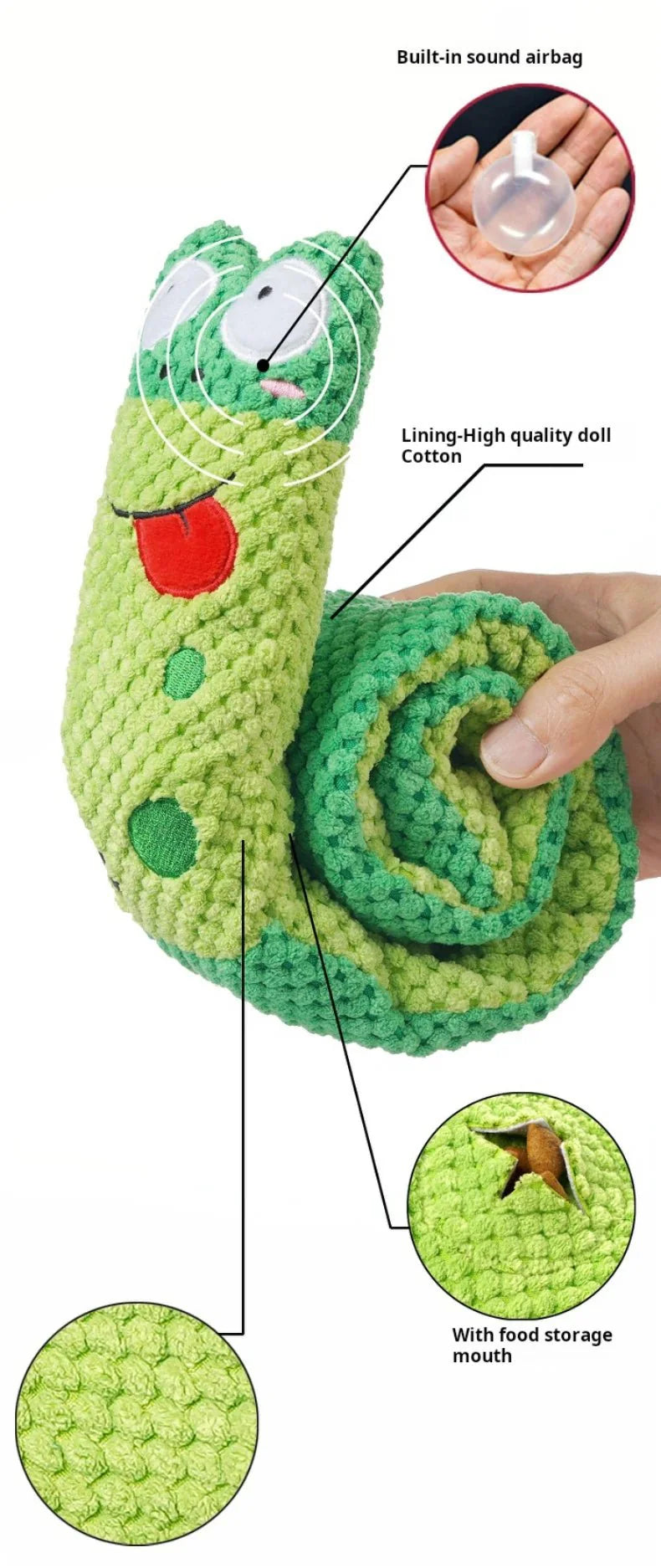 Dog Puzzle Feeder Plush Toy – Interactive Snail Design