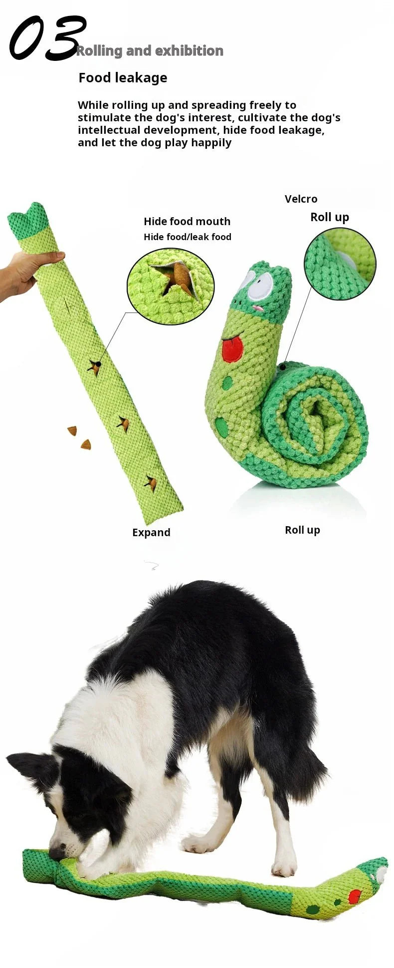 Dog Puzzle Feeder Plush Toy – Interactive Snail Design