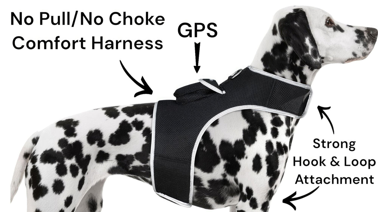 Waterproof GPS Tracker Dog Cat Rechargeable Locator with Battery Alert Size:L
