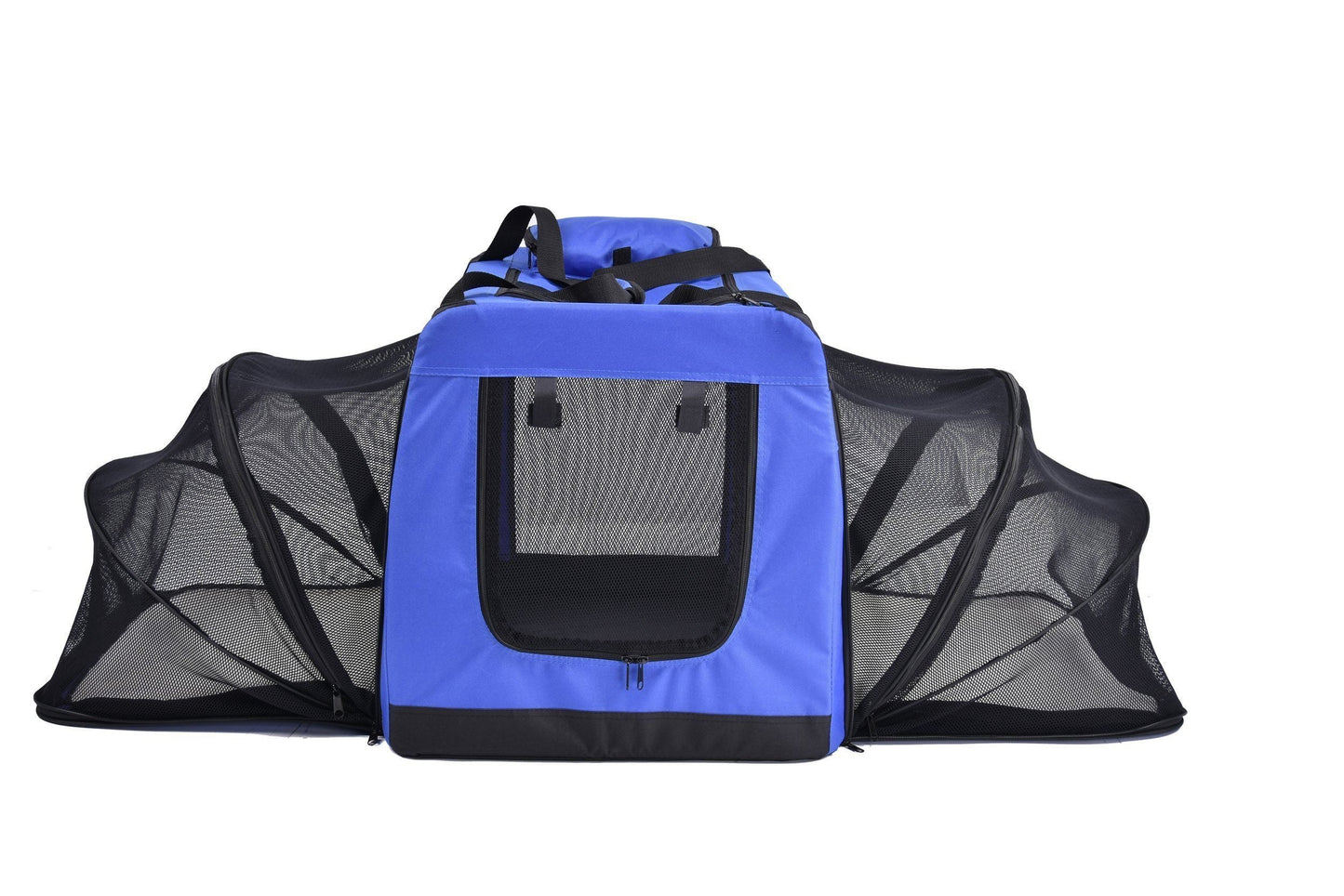 Pet Life ®  'Hounda Accordion' Metal Framed Soft-Folding Collapsible Dual-Sided Expandable Pet Dog Crate
