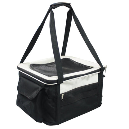 Pet Life ® Lightweight Collapsible Safety Travel Wire Folding Pet Dog Car Seat Carseat Carrier Crate
