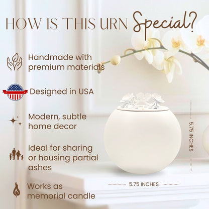 Orchid Urn for Dog & Pet Ashes - Handmade